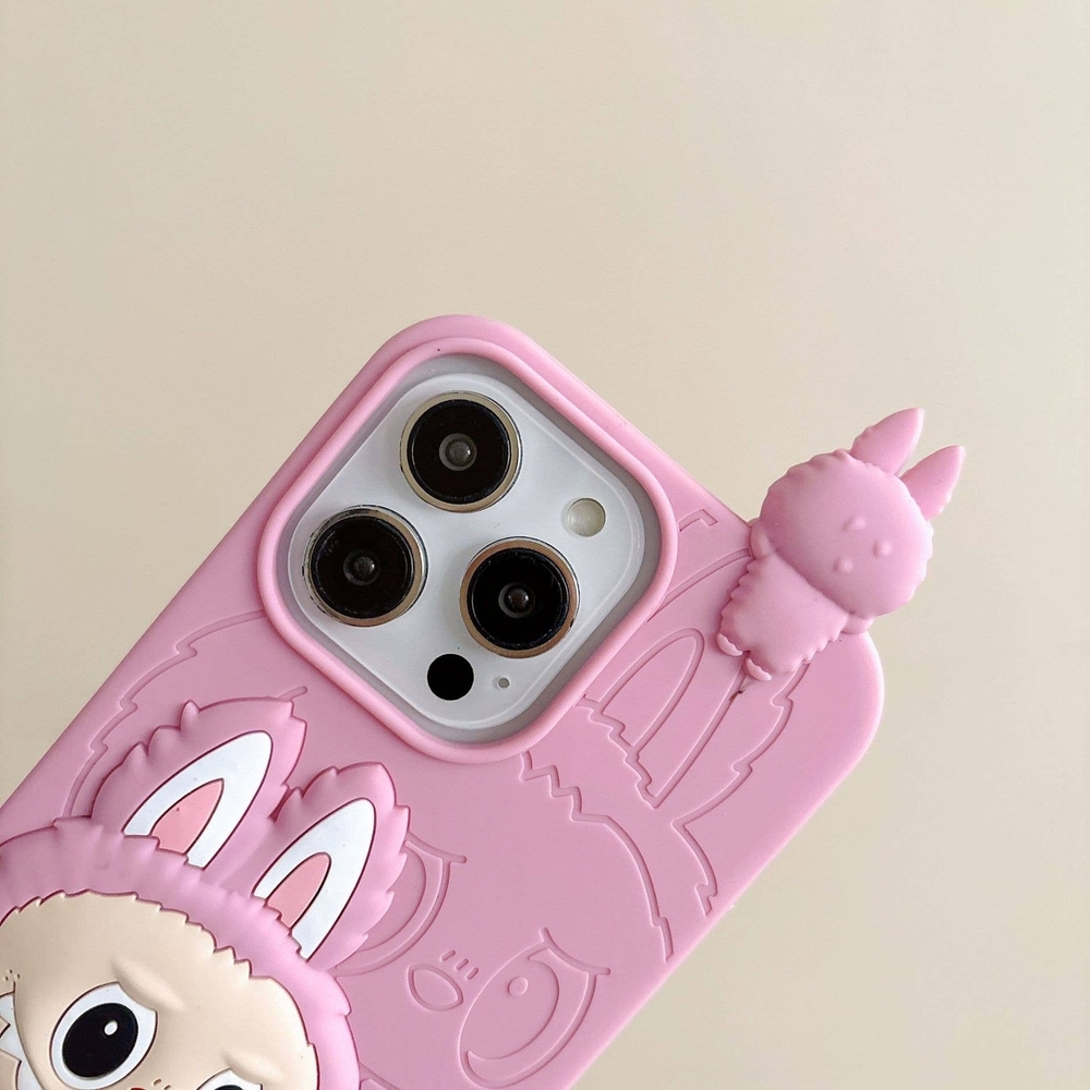 Pink Labubu iPhone 16Pro 3D Phone Case - Picture 3 of 4
